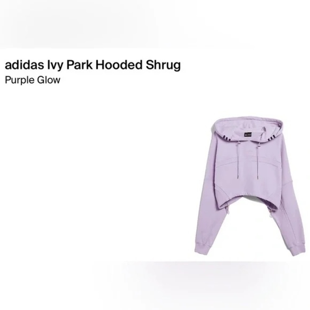 BNWT Ivy Park Purple Cropped Shrug/Hoodie